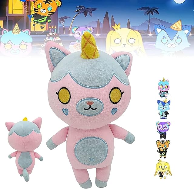 CHENXU Cartoon Plush Toy Funneh Plush Toy, Cute Funneh Plushie Doll, Cartoon Funneh Animals Plush Stuffed Anime Plush Toy Stuffed Animal Doll for Kids and Game Fans Stuffed Plush Toys, 26cm/10.2in