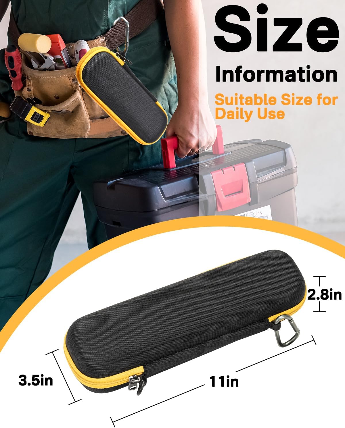 RAIACE Hard Carrying Case for Fluke T5-1000/T5-600 Electrical Voltage, Continuity and Current Tester - Black - Image 4