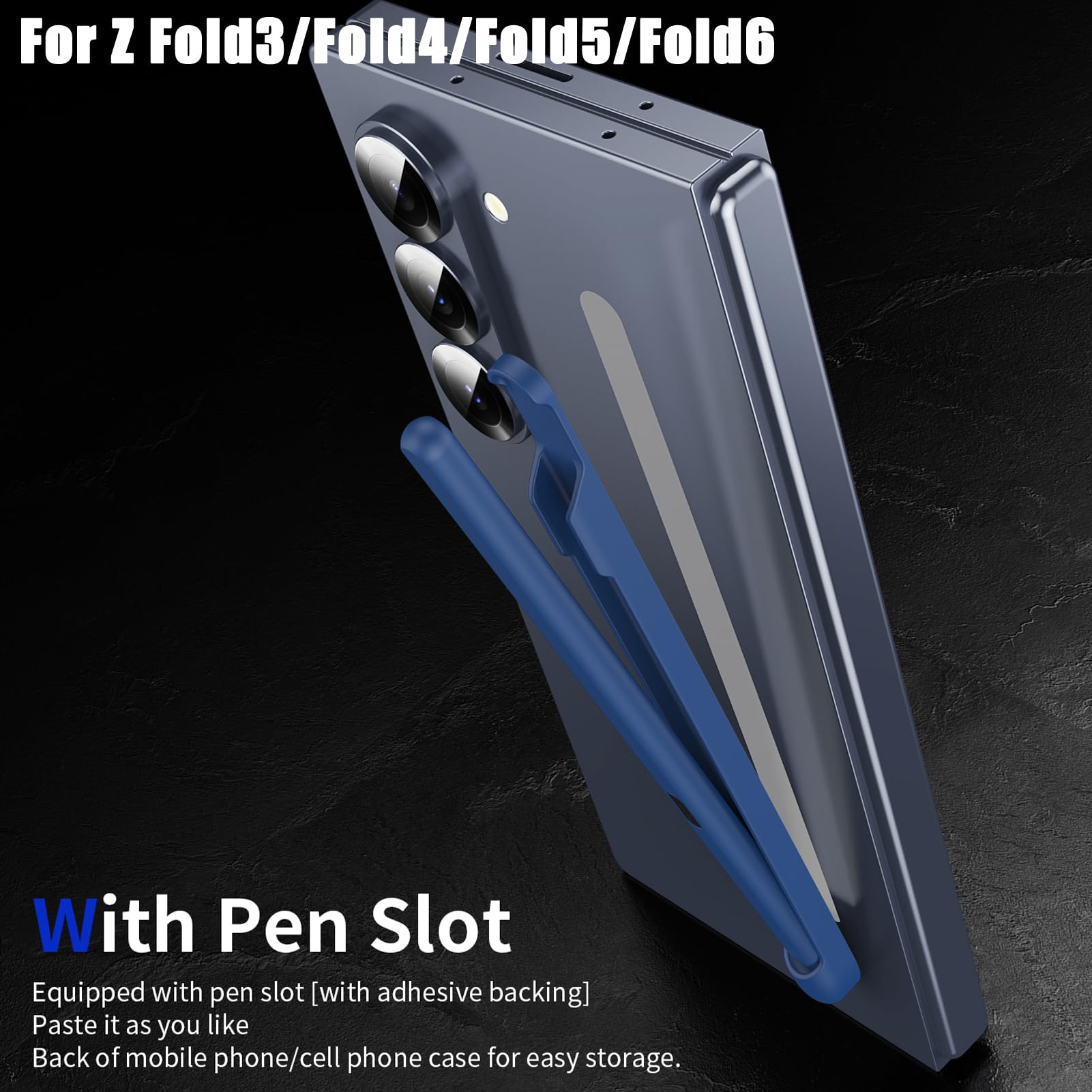 Z Fold6/Z Fold5 S Pen-Ersatz, Stylus-Stift für Fold3/Fold4 Pen Fold Edition mit Stiftablage, kein Bluetooth für Galaxy Z Fold6/5/6 SPen Stylus-Stift mit S-Pen-Steckplatz-Blau