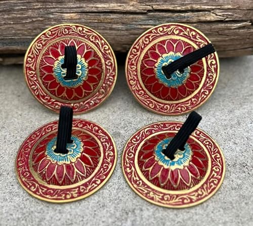 Miniatura 7 de dharmaobjects Belly Dancing)Pro dedo Zills o Cymbals 2Par4pcs de oro 6cm