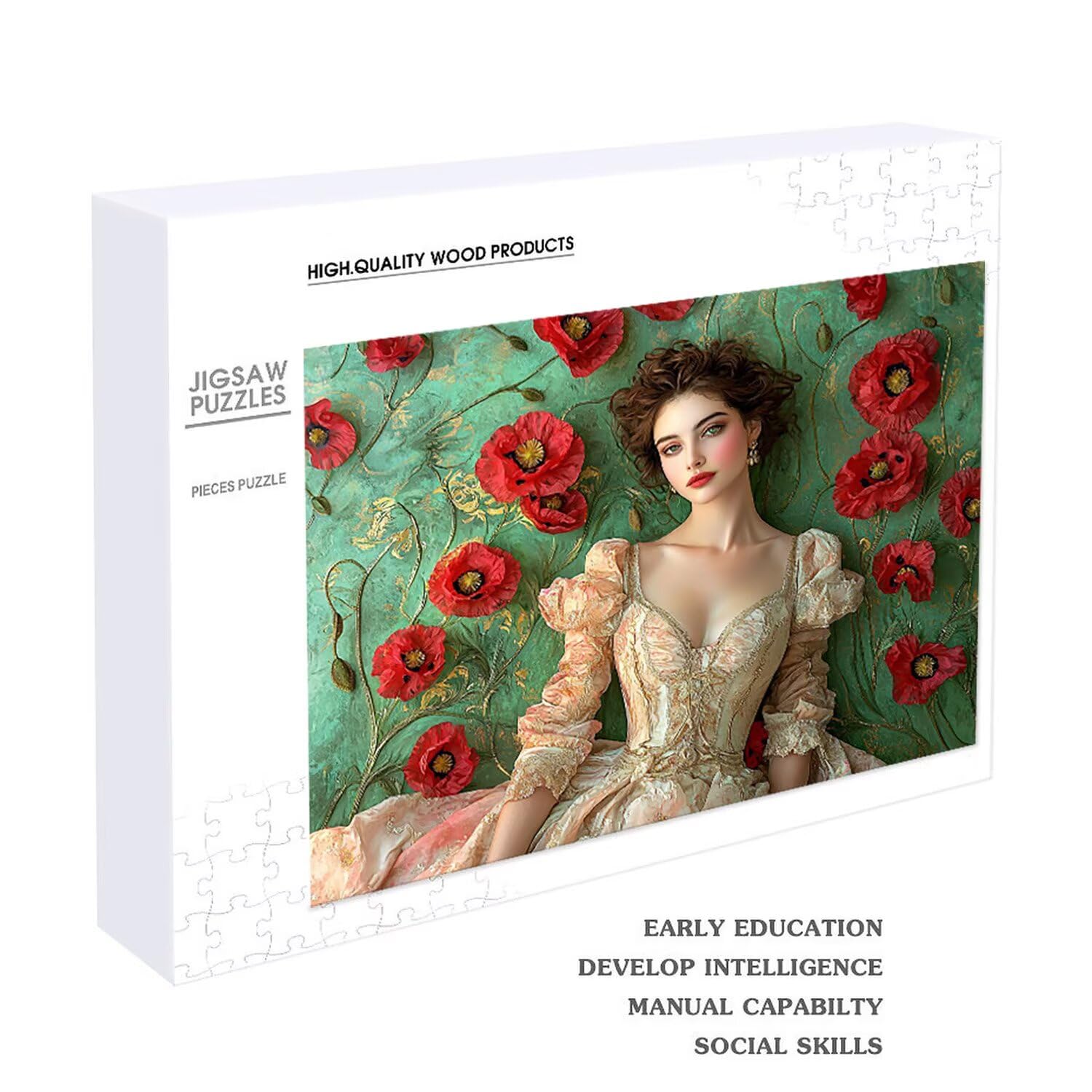 Poppy Kobiety - Puzzle 1000 sztuk dla dorosłych - Puzzle DIY, kreatywna rozrywka, nowoczesna sztuka, klasyczne puzzle dla dorosłych i nastolatków w wieku 12 lat, pomysł na prezent dla mężczyzn i
