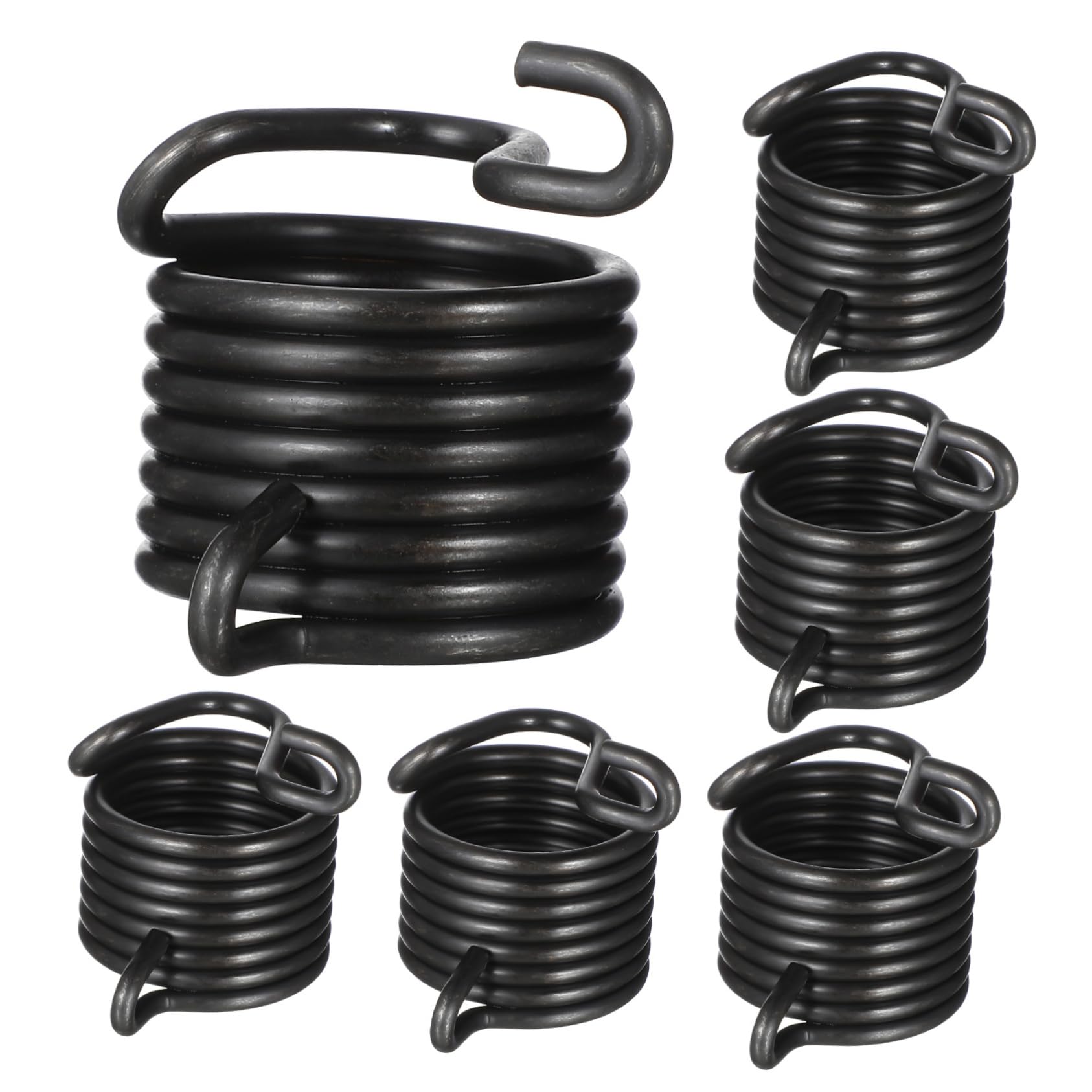 DOITOOL Lot de 6 embouts de rechange pour outils à ressort pneumatiques lourds - Support de burin à lisser - Accessoires de pelle interchangeables pour tenir l'acier martelé noir