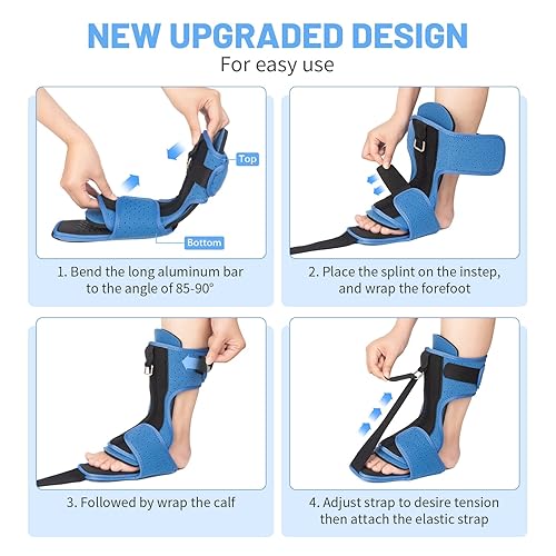 Miniatura 6 de Férula nocturna para fascitis plantar soporte ajustable para fascitis plantar con soporte de arco  Férula nocturna dorsal para fascitis plantar