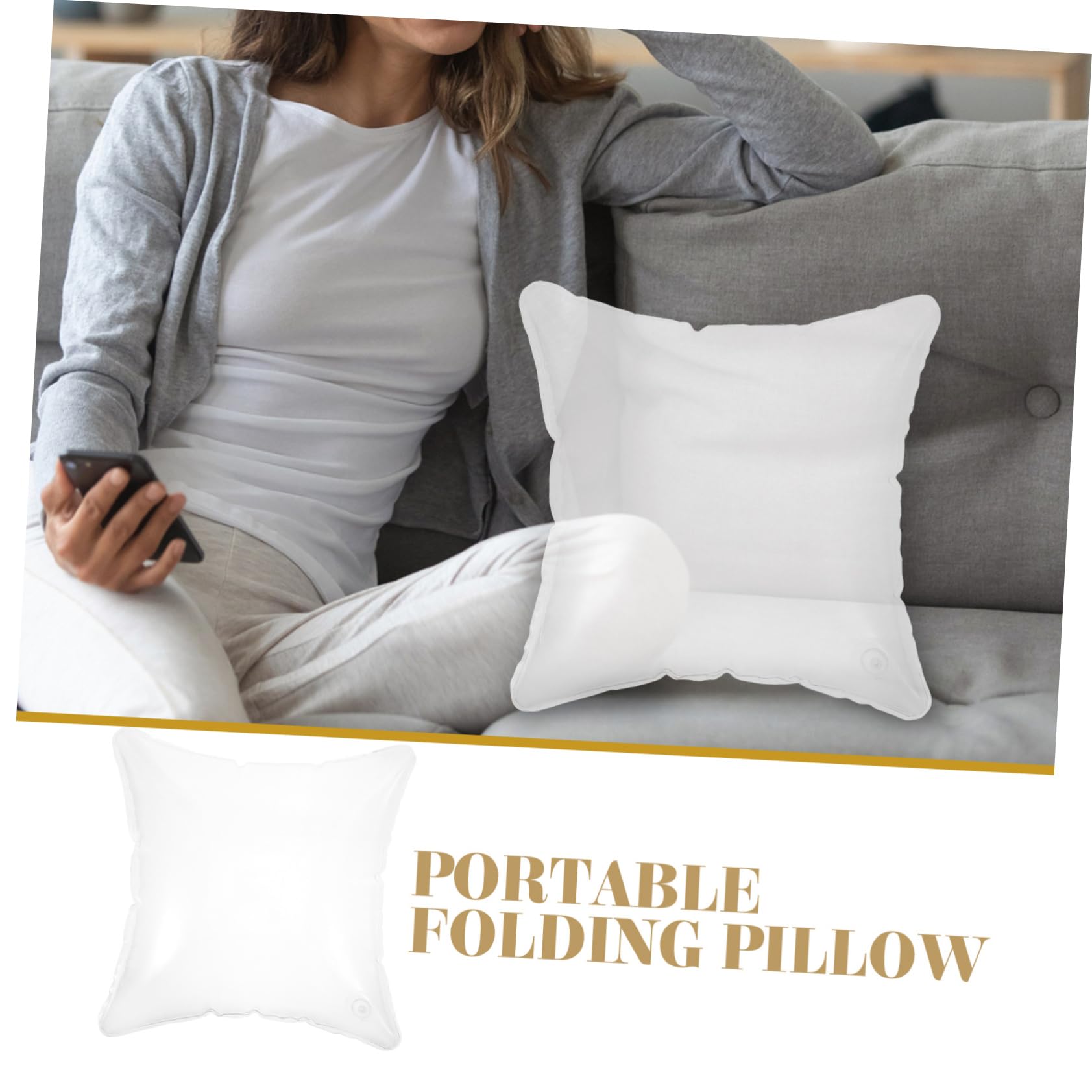 Alipis 4pièces Camping Oreiller Gonflable Transparent Coussin De Voyage Pratique Et Compact pour Détente Et Sommeil Extérieur