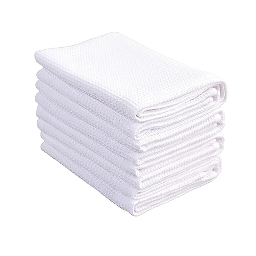 PY HOME & SPORTS Dish Towel Set, 100% Cotton Waffle