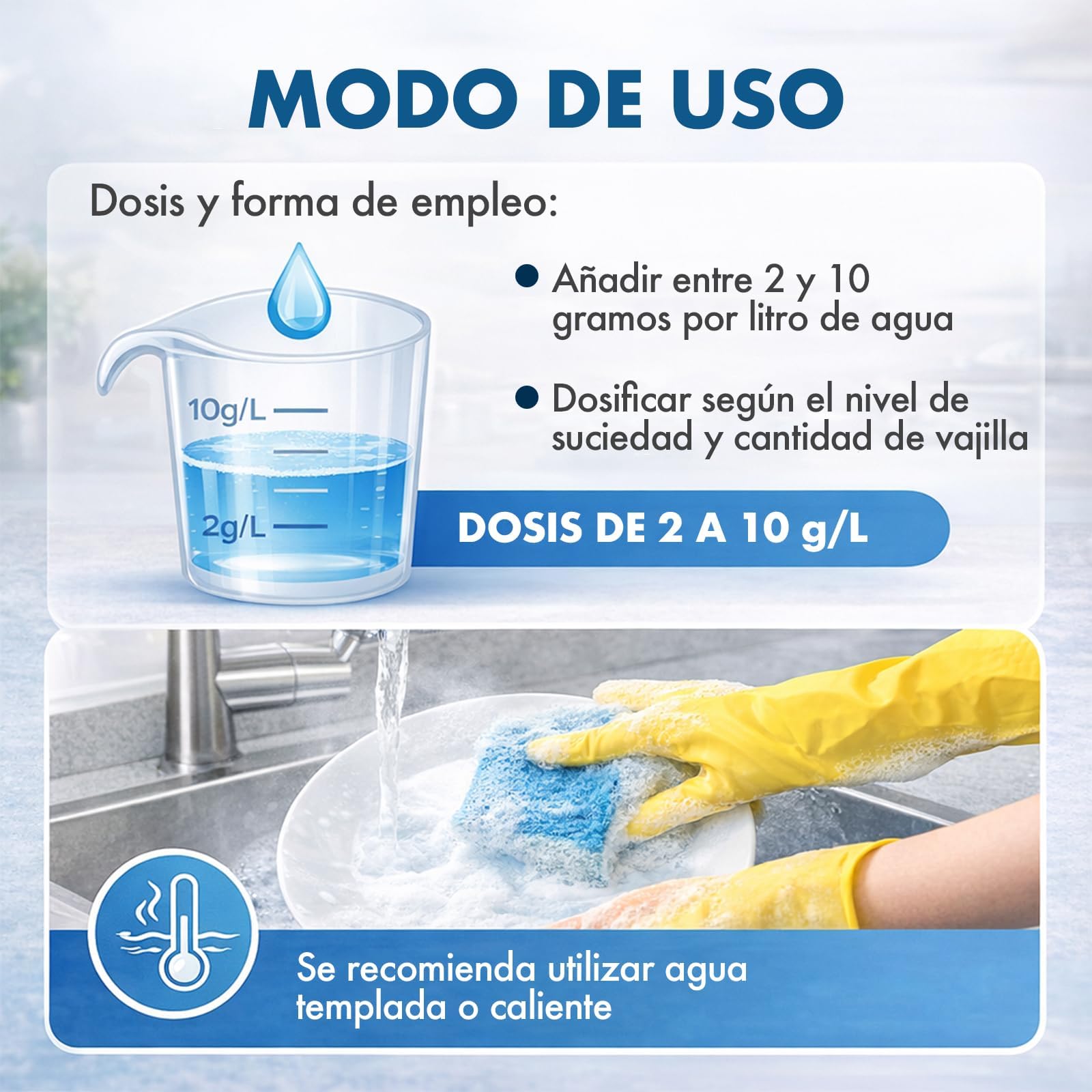 Platt Lavavajillas a Mano Concentrado 5kg – INSTAQUIM | Detergente Manual para Vajilla y Cristalería con Protectores de la Piel