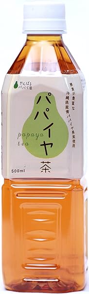 Amazon パパイヤ茶 ペットボトル 500ml 24本 オキシトシン 無農薬 無添加 ノンカフェイン ノンシュガー 沖縄県名護産 パパイヤ茶 お茶飲料 通販