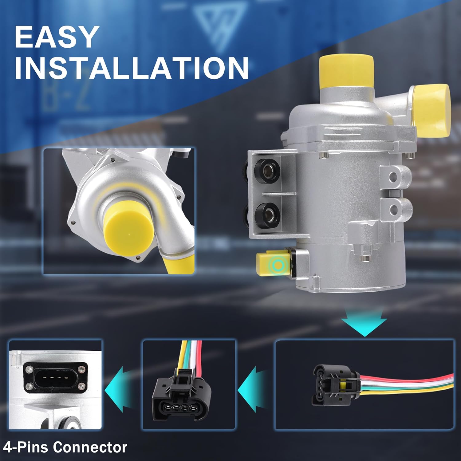 Electric Engine Water Pump and Thermostat Compatible for BMW 128i 325i 328i 330i 525i 528i 530i X3 Z4 Replaces 11517586925 11537549476
