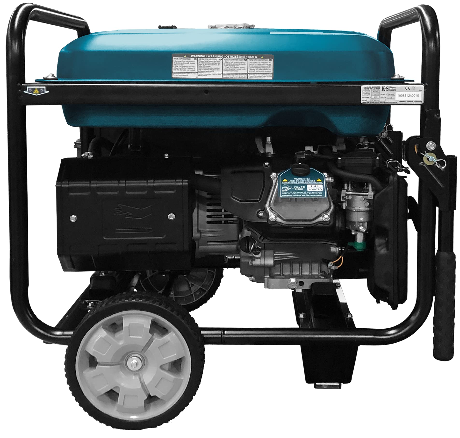 Könner & Söhnen KS 12-1E 1/3 ATSR - Stromerzeuger 18,5 PS, 4-Takt 1-Zylinder Benzinmotor mit Kupfer, E-Start, Notstromautomatik, Spannungsregler, 9200/8200 Watt