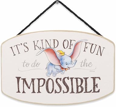 Disney Dumbo Quote Do the Impossible Hanging Wood Wall Decor
