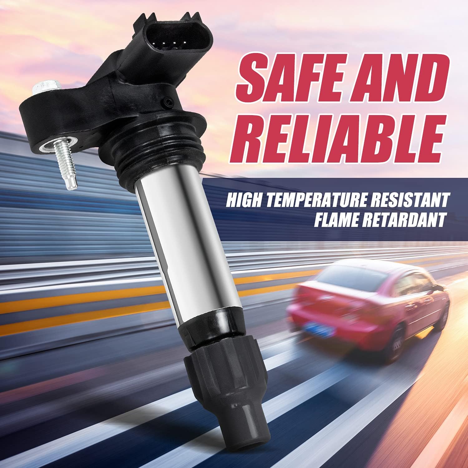 RANSOTO Ignition Coil Pack UF569 & Iridium Spark Plug Compatible with Chevy Traverse Camaro Equinox Impala Buick Enclave GMC Terrain Acadia ATS CTS XTS V6 2.8L 3.0L 3.6L Replaces 12622561 Set of 6