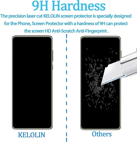 Miniatura 4 de Protector de pantalla de vidrio templado de cobertura completa para Motorola Moto Edge, fácil de instalar, curvado en 3D, antiarañazos HD, sin