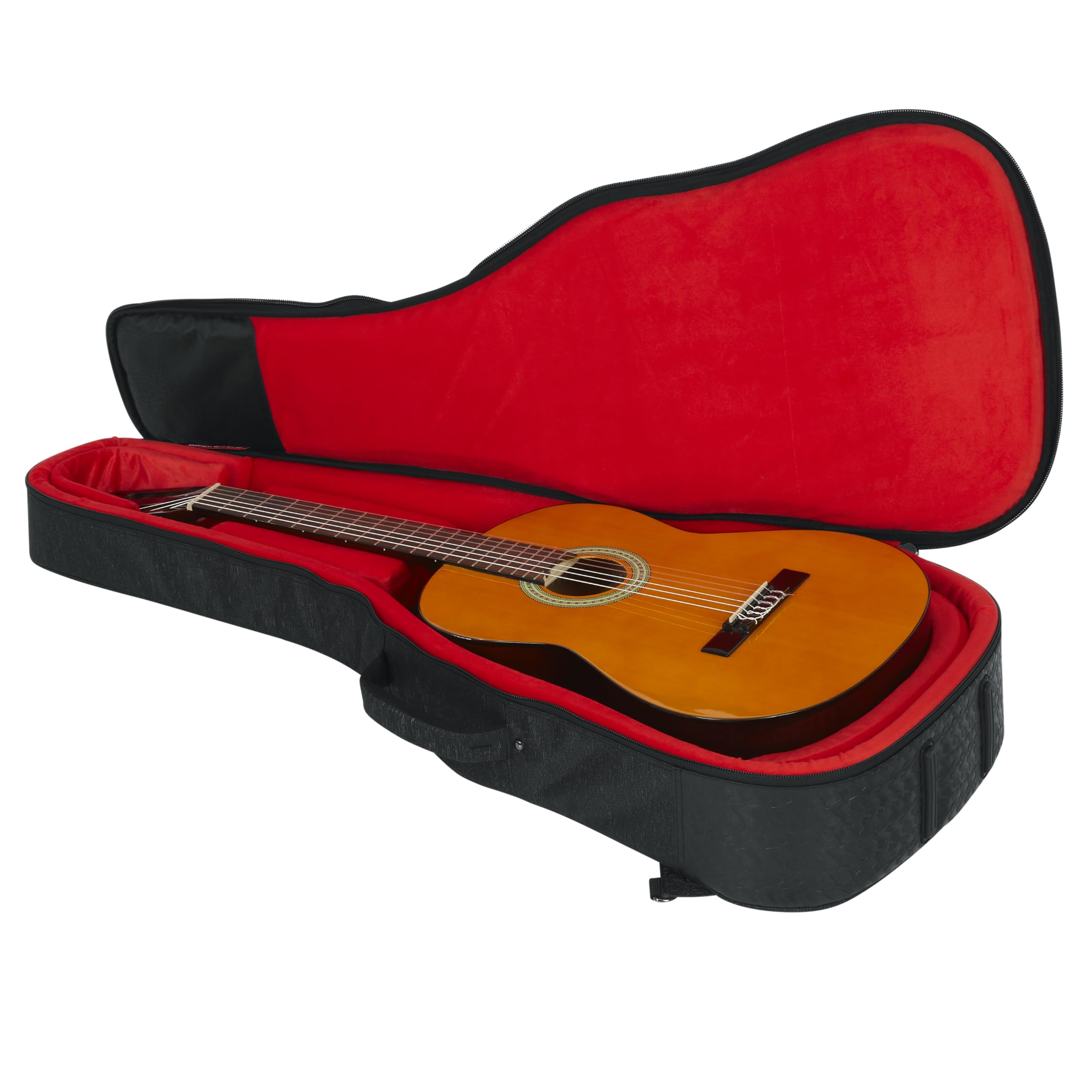 Gator Cases Transit - Gigbag Transit-Serie für Resonator-, 00- und Klassische Akustikgitarren mit anthrazitfarbener Außenseite (GT-RES00CLASS-BLK)