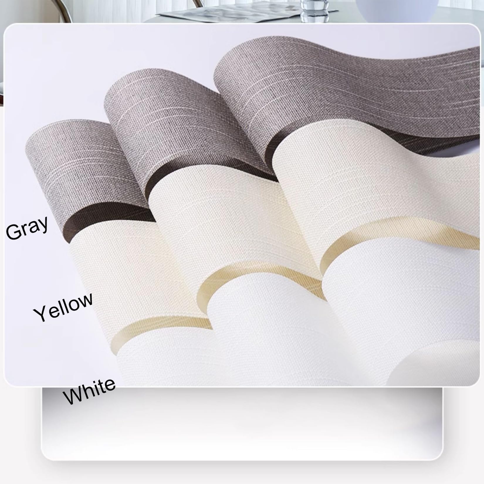 Tende a velo grigie personalizzate per Clete Set termiche a doghe da 98 mm, filtraggio della luce e oscuranti, per interni, protezione della privacy, dimensioni 100 x 240 cm