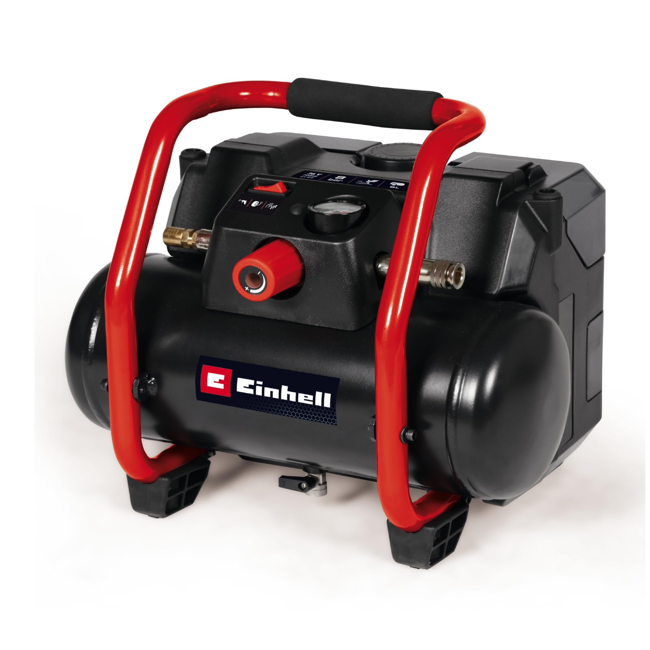 Einhell TE-AC 36/150 Li OF-Solo Compressore a Batteria 36 V 8 bar Serbatoio 6 l Aspirazione 150 l/min Senza Olio