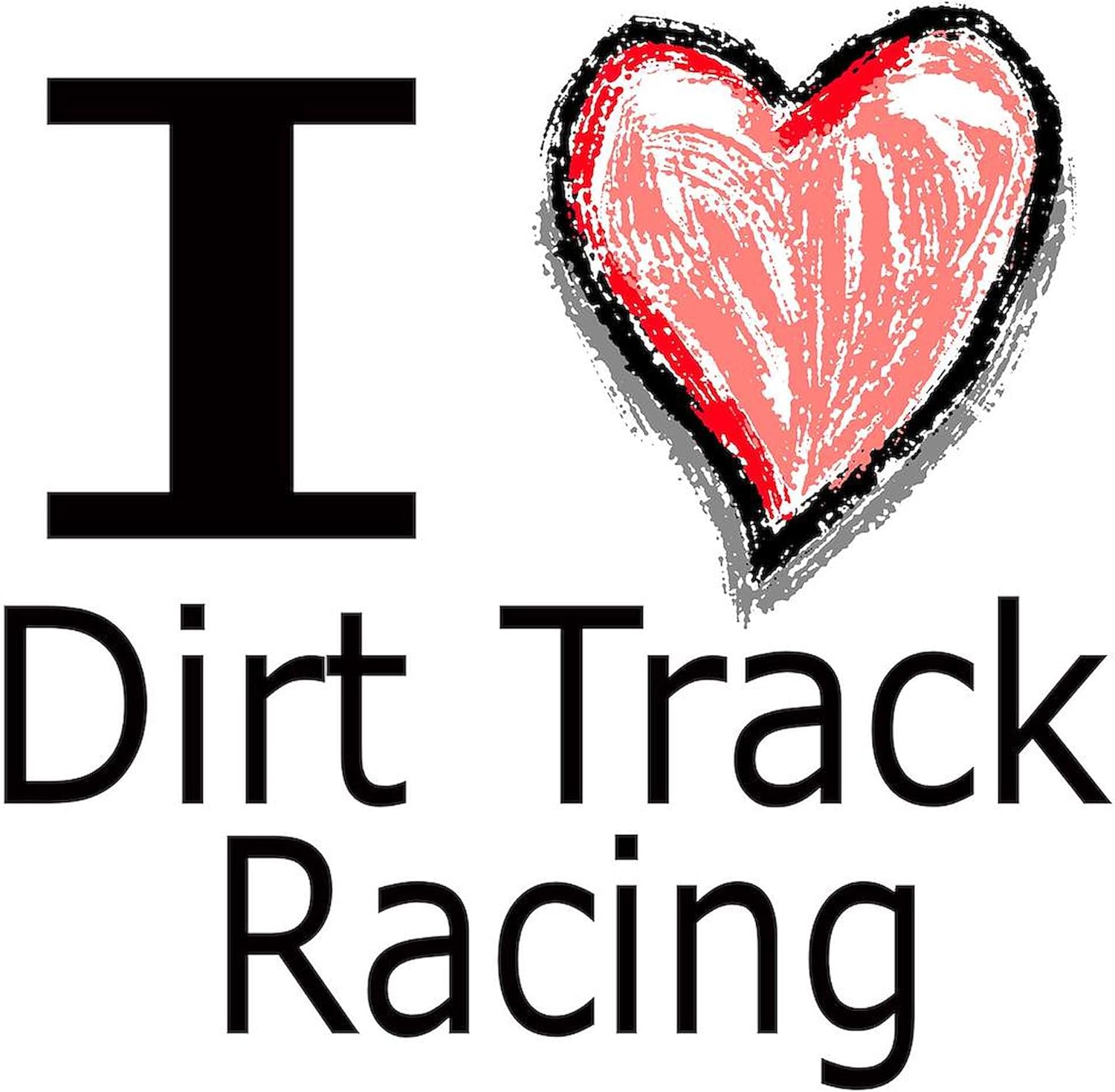 CafePress I Heart Dirt Track Racing 10" Wall Clock for Livingroom, Kitchen, or Office