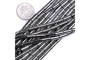 30-Piece Black Hematite Loose Gemstone Beads for Jewelry Making