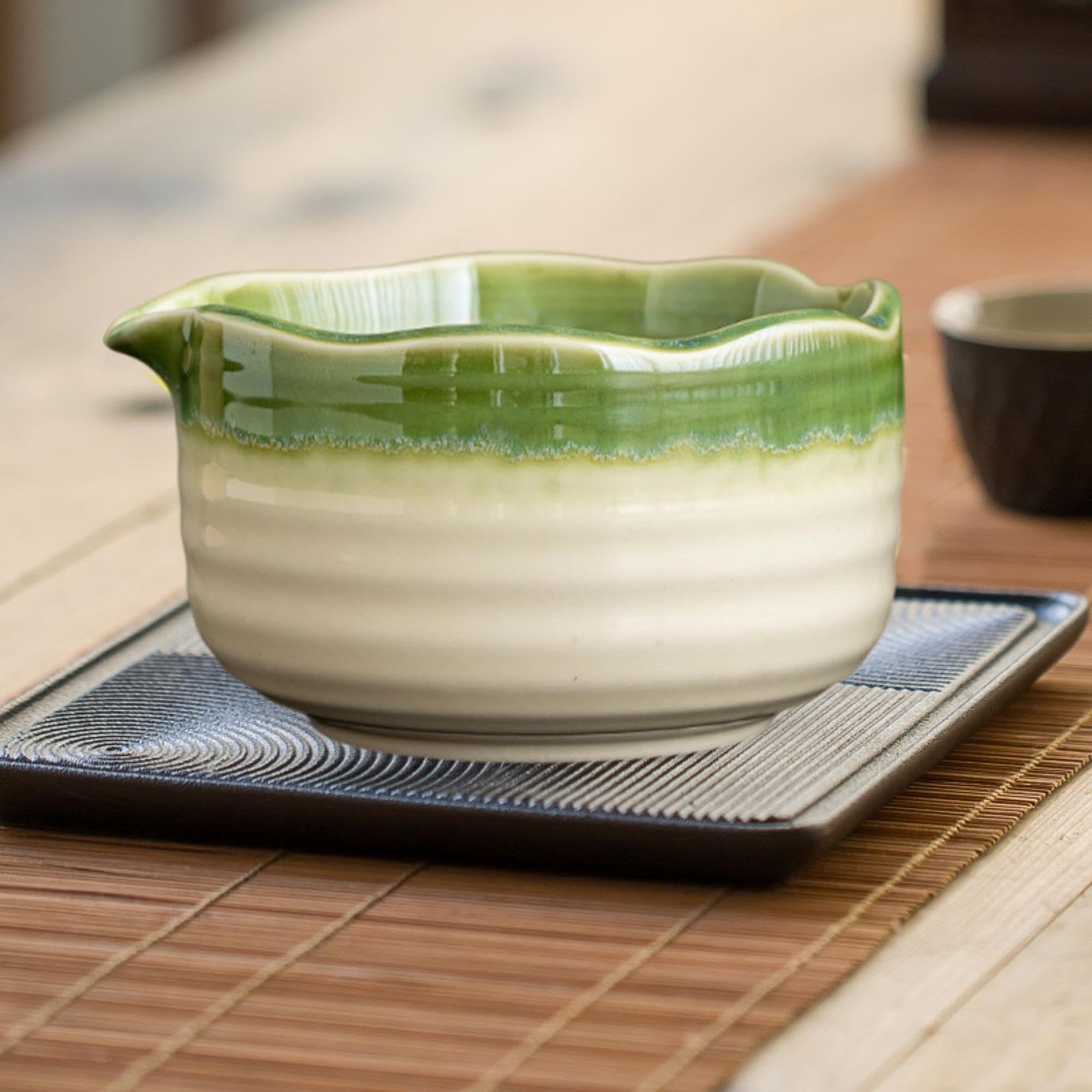Amazon｜MYCENSE 抹茶碗 泡立てやすい形状 茶碗 便利な片口 ミキシング