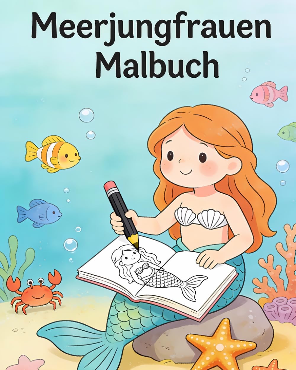 Meerjungfrauen Malbuch: 24 Meerjungfrauen Motive zum Ausmalen (Malbücher)