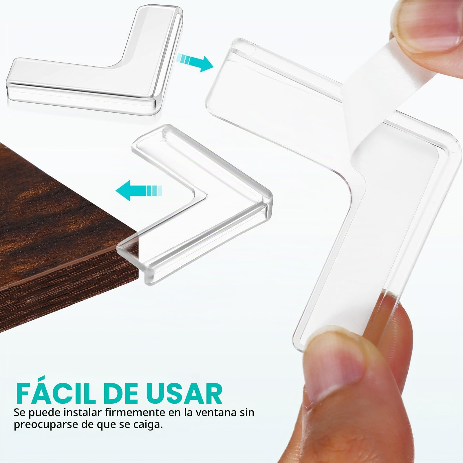 8 Piezas Protectores de Esquinas Antigolpes para Ventanas Cubiertas de Bordes Seguras para Protectores de Esquinas de Silicona Súper Finos Instalación Fácil de Muebles y Ventanas