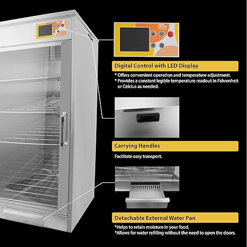 Miniatura 3 de Ventilador eléctrico de 5 estantes circulado, calentador de alimentos para sostener sartenes de mesa de vapor de 4 pulgadas de profundidad de tamaño