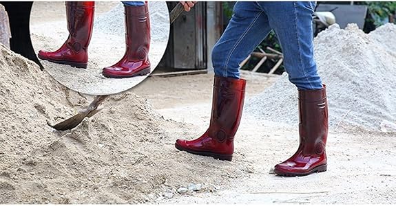 Amazon | [QIAGE] 長靴 メンズ ロング レインブーツ 防水 レイン