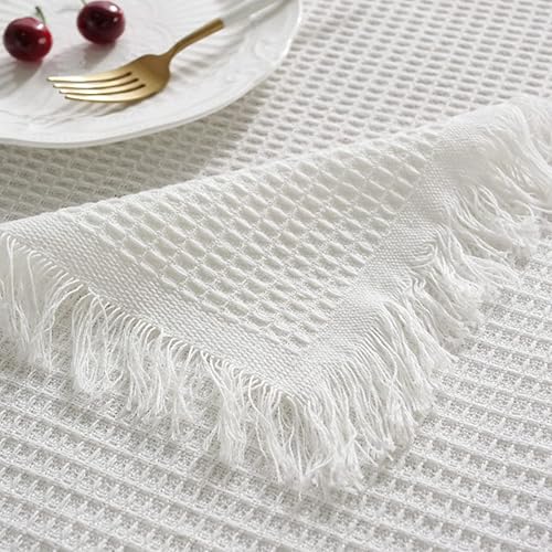 Miniatura 5 de Mantel navideño con diseño de punto gofre, moderno, para cocina, comedor, fiesta, decoración del hogar (cuadrado, 51 x 51 pulgadas)