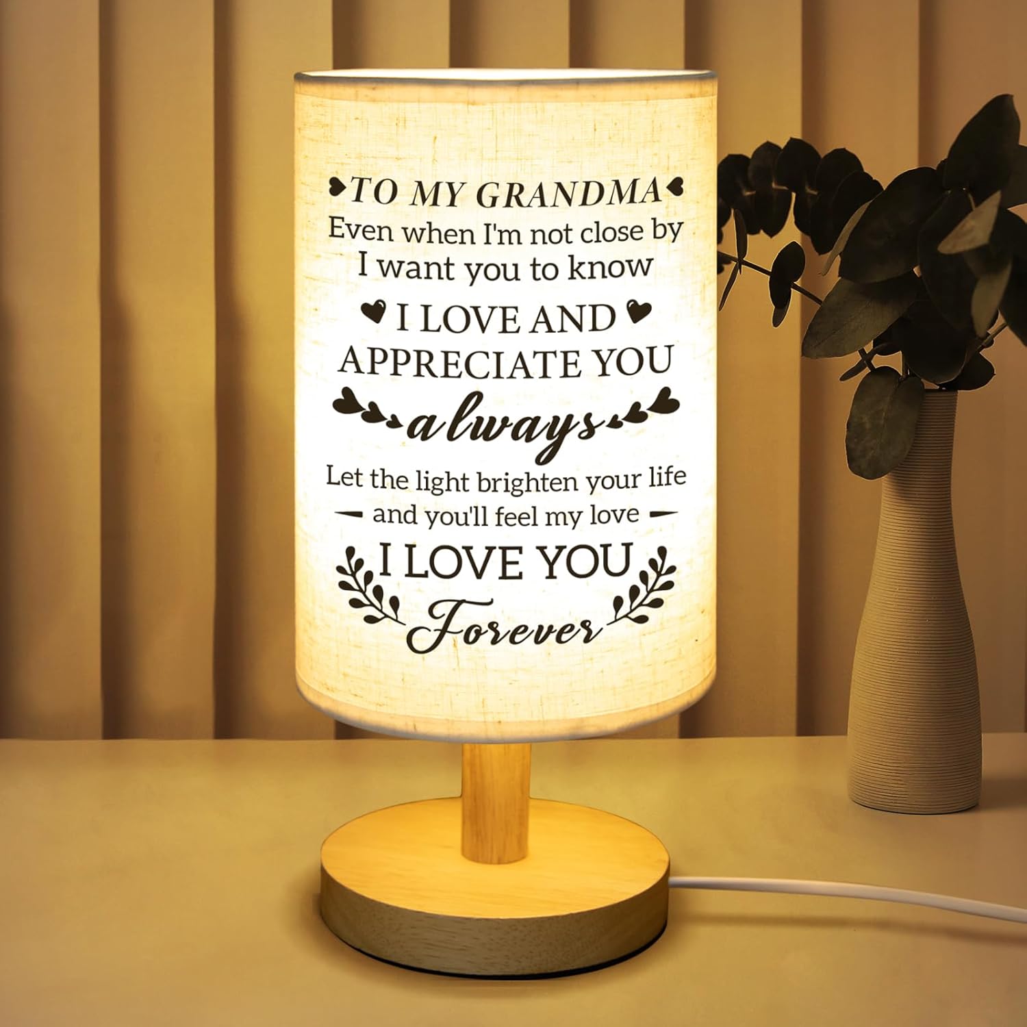 Gifts for Grandma from Grandkids, Grandma Birthday Gifts Fabric Lamp, Birthday Gifts...