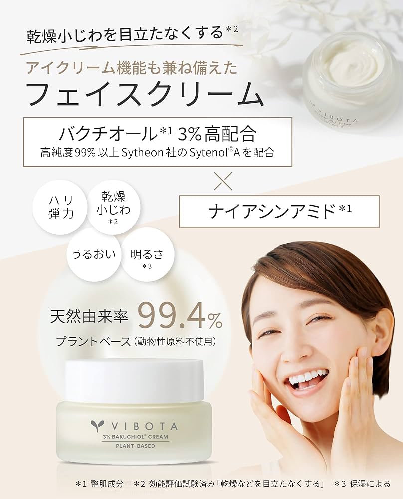 Amazon | VIBOTA 保湿クリーム 次世代 レチノール バクチオール