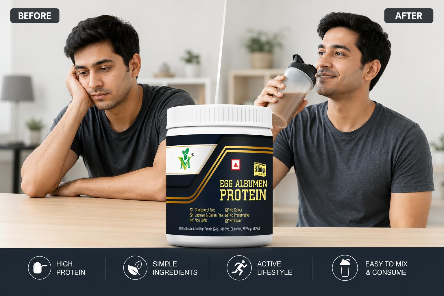 Egg Albumen Powder | Pure Egg White Protein | Zero Fat, Zero Sugar | support Digestion, Lean Muscle Support, Muscle Recovery Pack of 1 (200 gm) — Amazon image 9