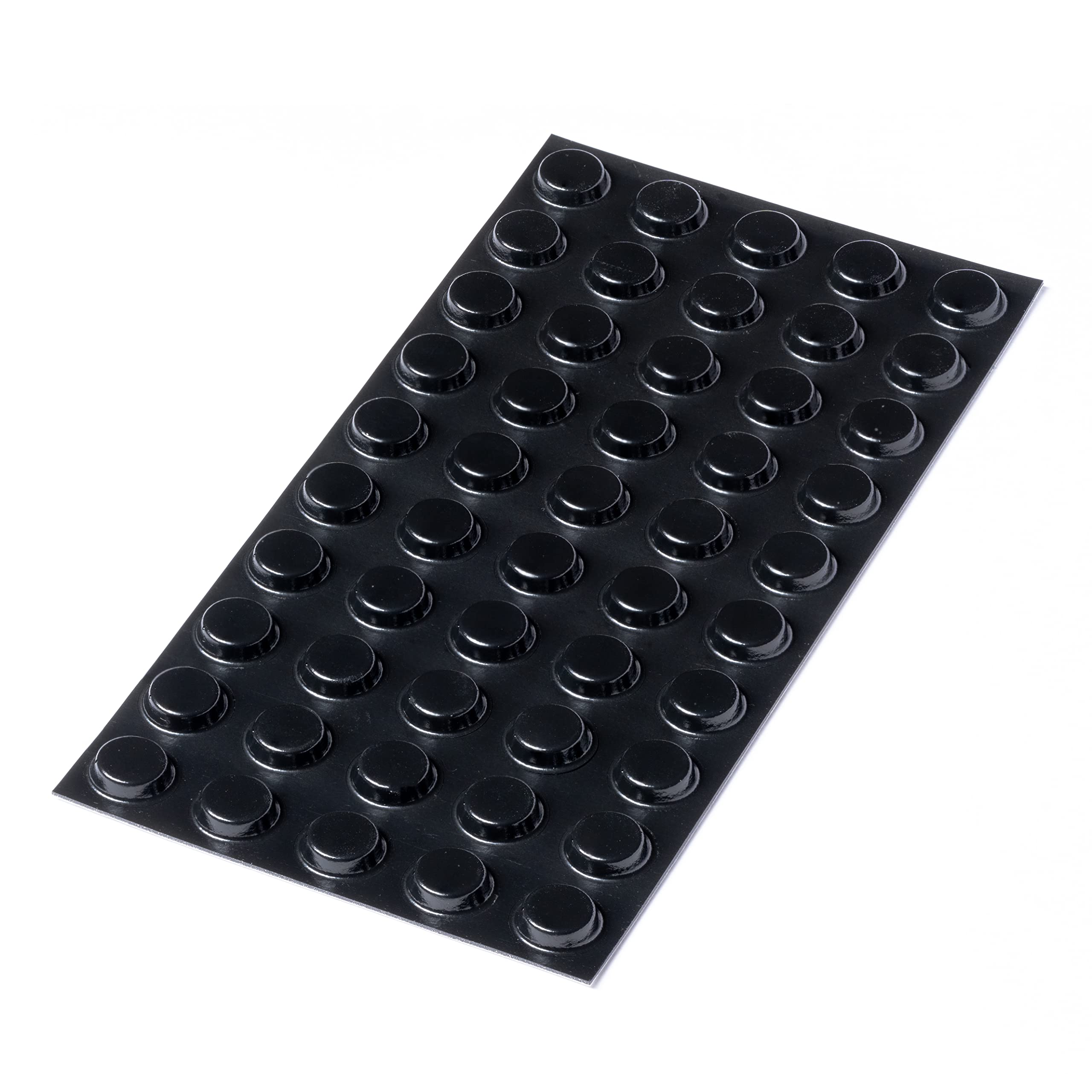 50 Black Self Adhesive Rubber Feet Bumper Pads for Worktop Savers, Glass, Crafts