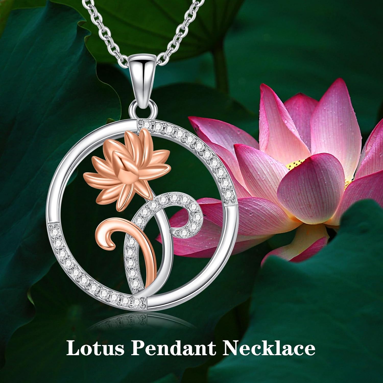 Birth Flower Necklace 925 Sterling Sliver Natural Pendant Jewelry Birthday Gifts for Women Mom Hikers Campers - Image 7