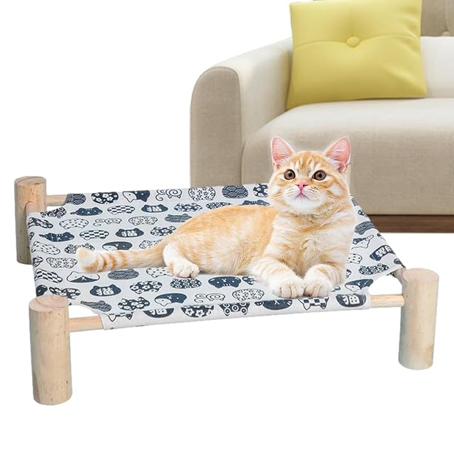 Cama de Campamento para Mascotas, Hamaca portátil, Cama para Gatos Lavable, Almohadillas de Cama Lavables