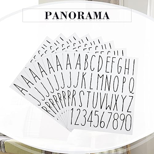 Miniatura 3 de 8 hojas de calcomanías de letras de vinilo, autoadhesivas, kit de números de vinilo, calcomanías del alfabeto, calcomanías de números de buzón de