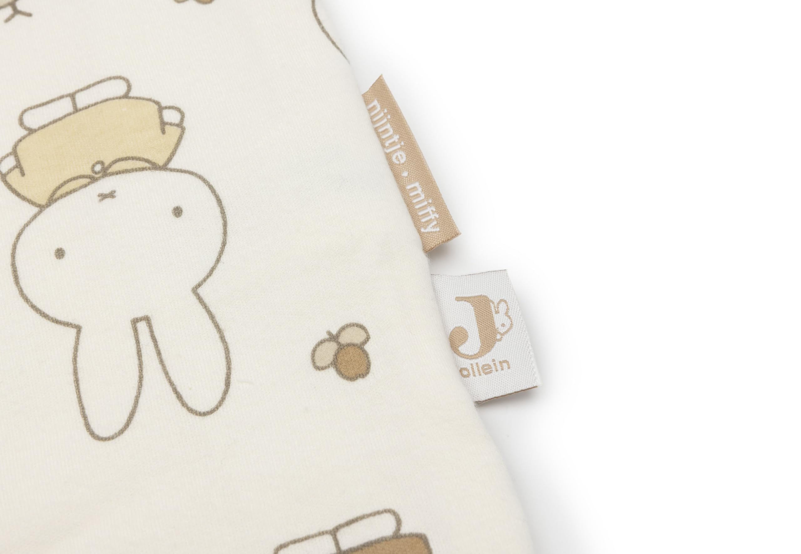 Jollein Gigoteuse bébé en jersey - 110 cm - Miffy Family Farm - 100% coton - 0,5 TOG - gigoteuse d’été - avec fermeture éclair - certifiée OEKO-TEX