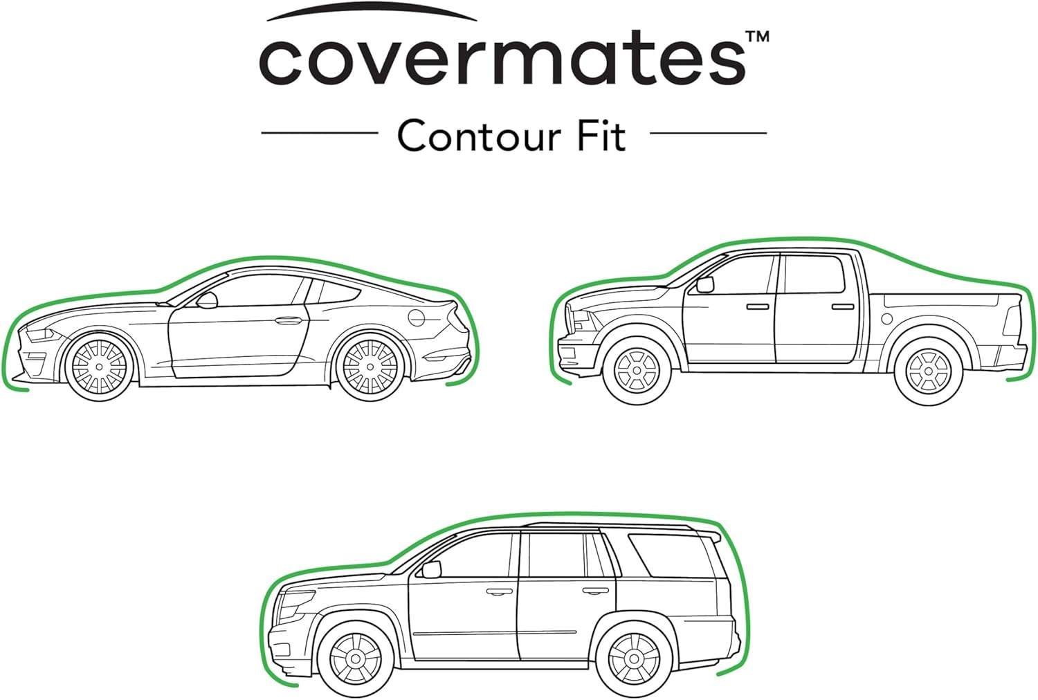 Covermates Contour Fit Car Cover - 3-Layer Construction, Mesh Vent, Elastic Hem, Vehicle Covers, Grey