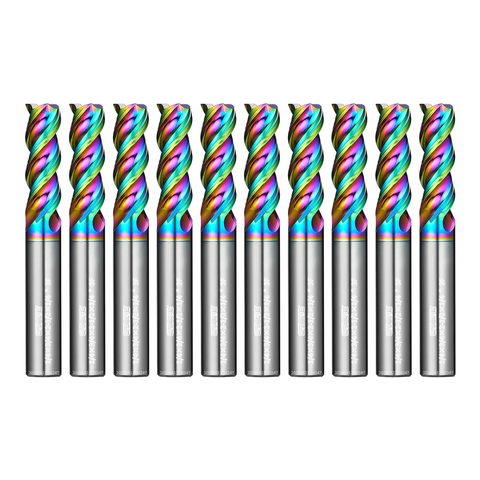 Carbide End Mill Set - Diamond Coating for Metal -22 Carbide End Mill Set - Diamond Coating for Metal -22