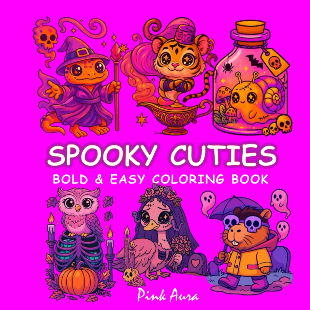 SPOOKY CUTIES: BOLD & EASY HALLOWEEN COLORING BOOKS