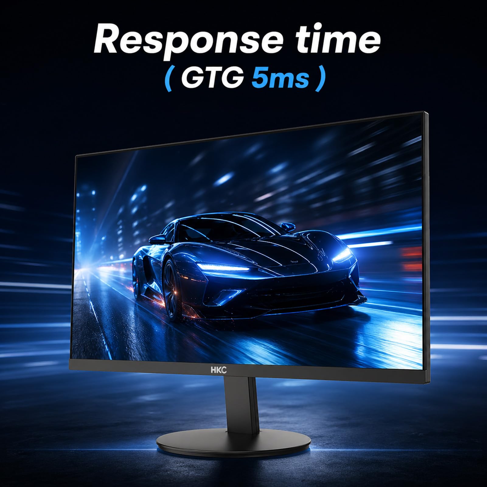 HKC 27 Pouces 144Hz Écran PC Gaming, FHD 1920 x 1080 Gaming Moniteur, Dalle IPS, 5ms, 99% sRGB, Adaptive Sync, Eye Care, Flicker Free, inclinable de -5° à 15°,HDMI 1.4/VGA, VESA 100 x 100mm, V2718S
