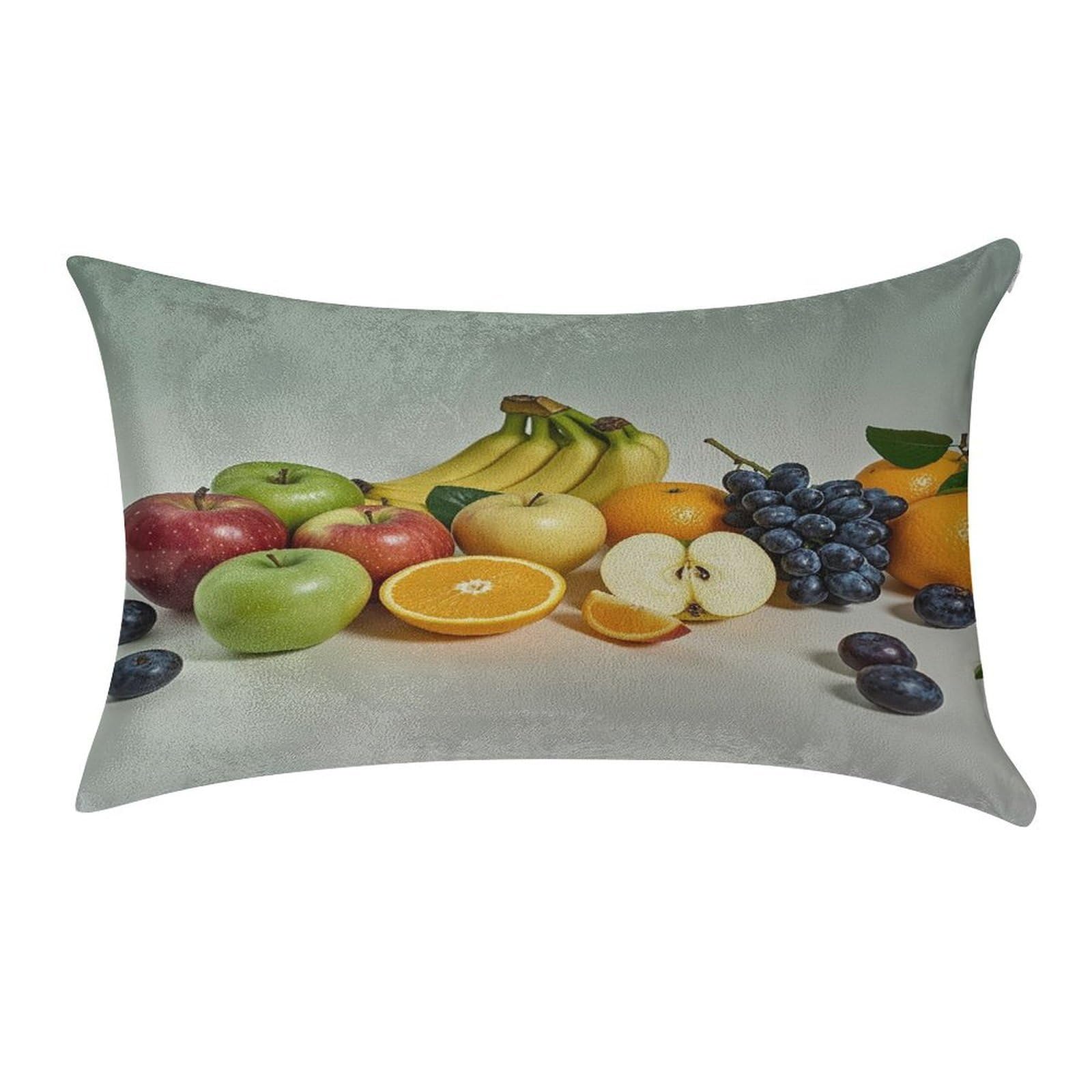FekiLoot Fruits Pillow Covers Luxury Velvet Oblong Pillowcases Rectangular Throw Pillows Case Decorative Velvet Cushion Covers Ultra Soft Lumbar Pillow Shells 12 X 20 in