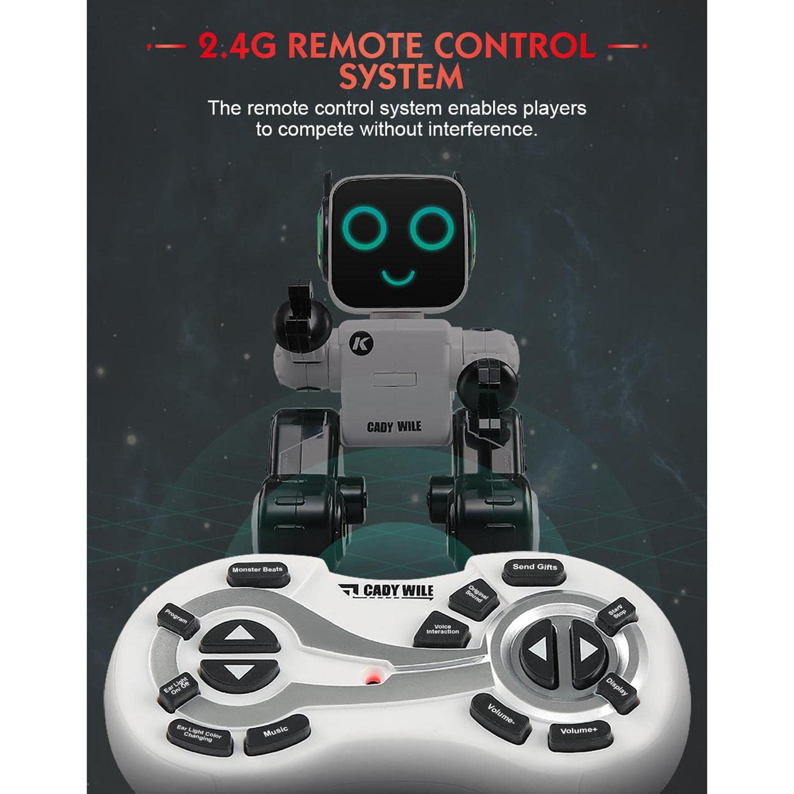 Robots para Niños, Robot de Juguete con Control Remoto, Robot Interactivo Inteligente con Luz LED, Habla Y Realiza Movimientos de Baile. Robot RC, Blanco