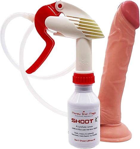 Squirting consolador con potente gatillo y dinero tiro mágico falso Cum con sabor auténtico