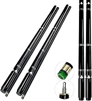 Vista 8 de Taco de billar de 57 pulgadas, punta de cuero multicapa de 0.51 pulgadas, con junta rápida, capa superior brillante resistente a la humedad