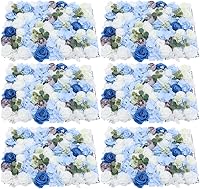 Vista 55 de Paneles de pared de flores artificiales de 16 x 24 pulgadas, tapetes de pared de flores de seda para jardín al aire libre, patio, valla, valla de 4