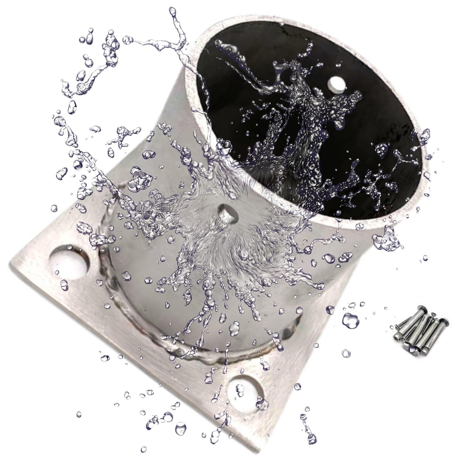 Pgpgp One Color Heavy Duty Stainless Steel Round Post Base - Waterproof Post Anchor Bracket For Decks, Fences, And Railings(1Pc 140Mm)