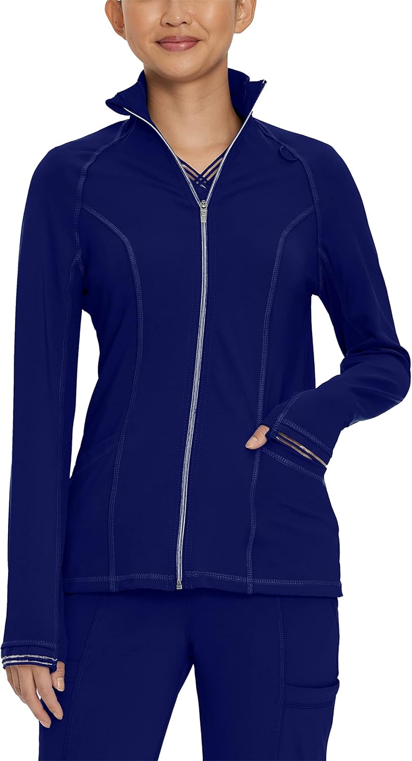 Urbane Impulse Slim Fit Extreme Stretch 2-Pocket Scrub Jacket for Women 9742 True Navy