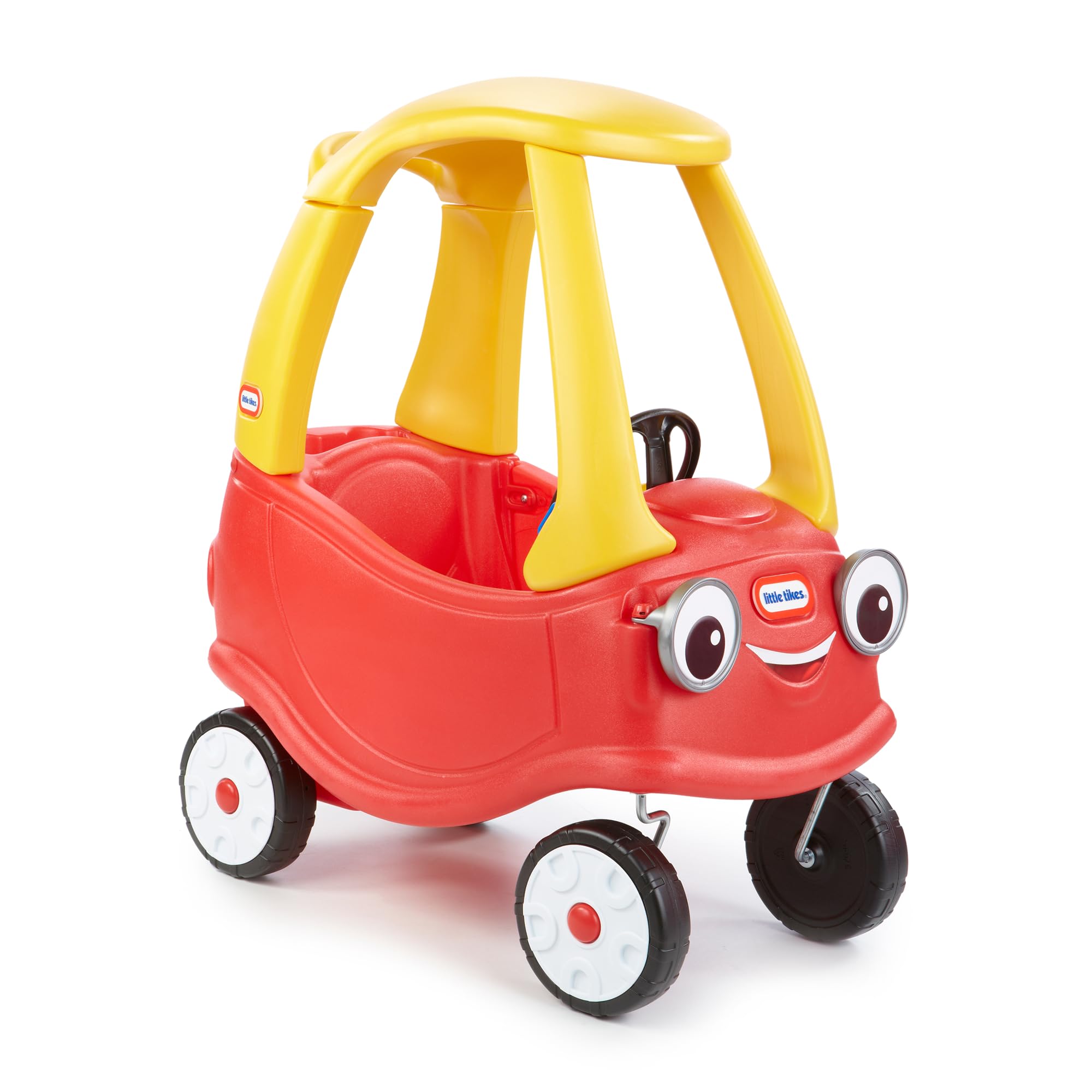Little Tikes Cozy Coupe - Coche de Empuje Infantil - Carro Montable para Niños y Niñas - Auto con Claxon, Botón de Arranque - Carrito de Empuje - Ride on para Niños - Color Rojo/Amarillo