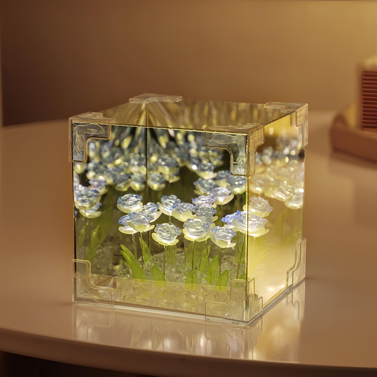 AWSOLAR Eternal Rose Flower Lamp, Night Light Lamp Gifts for Women Mom Wife Girl Grandma on Christmas Anniversary Valentines
