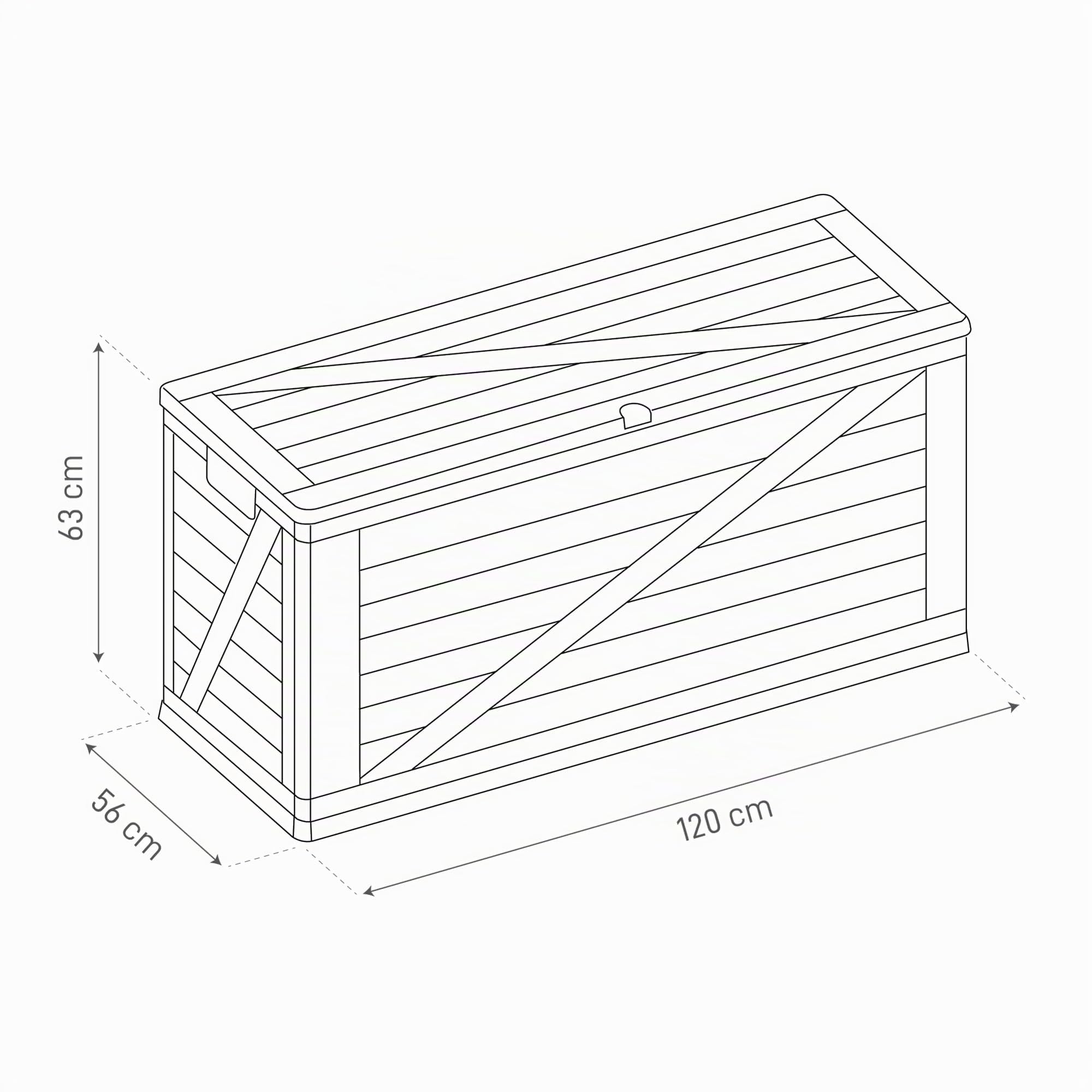 Toomax ART163COL Multibox Coffre de rangement polypropylène Gris/Gris clair 420 L