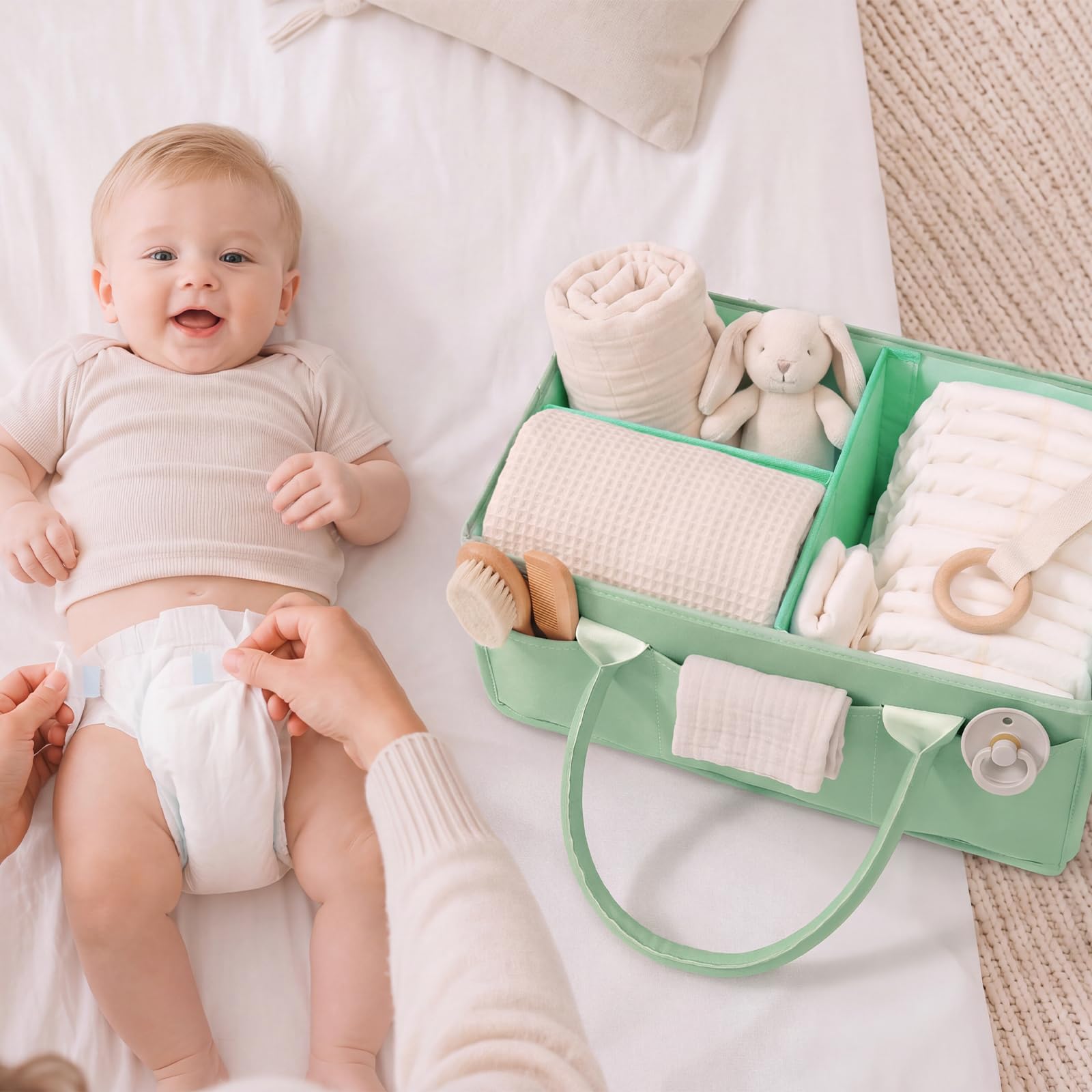 WERNNSAI Organizer per pannolini per bambini, regalo portatile per baby shower